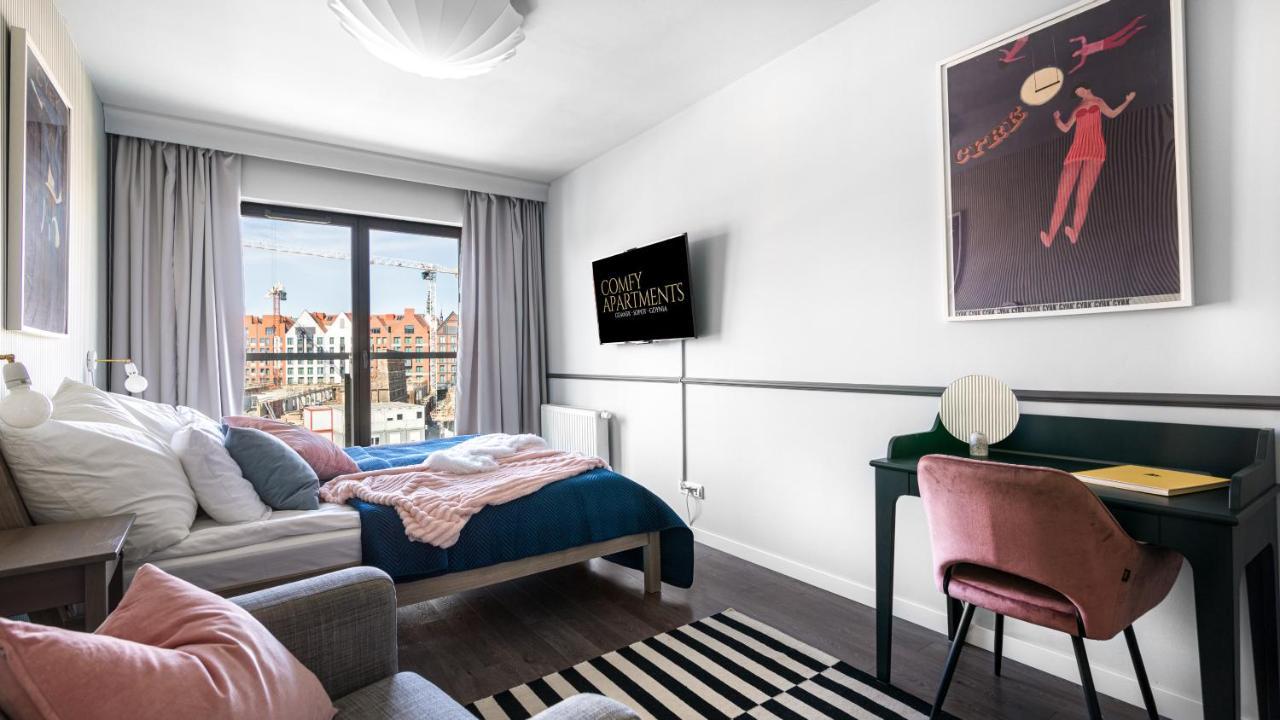Waterlane W Oknami Na Rzeke - Marina View - Comfy Apartments Danzica Esterno foto